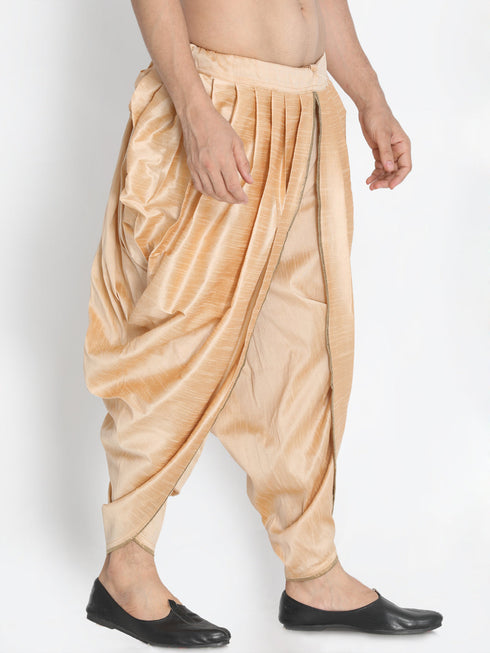 Men's Rose Gold Silk Blend Dhoti Pant